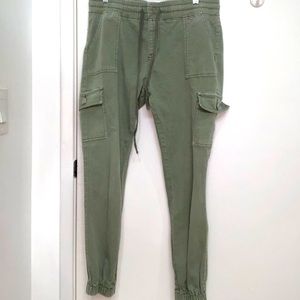 Green military inspired pants